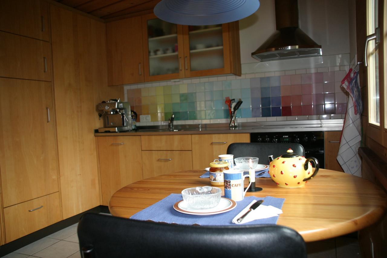 Ferienwohnung Bergdohle Adelboden Exterior foto